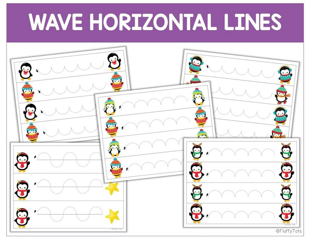 Fun Penguin Tracing Lines and Shapes for Preschool Activities 11 Fun Penguin Tracing Lines and Shapes for Preschool Activities 4