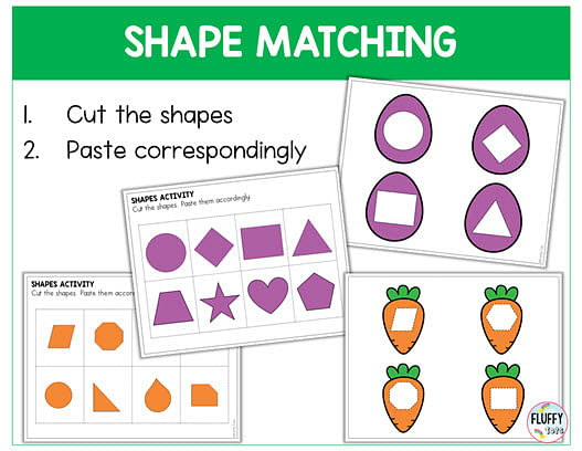 Easter fine motor shape activities