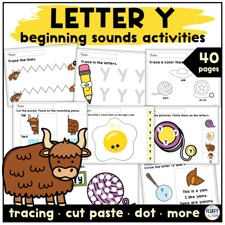 4 Easy Letter Y Worksheets Activities for Preschool and Kindergarten 28