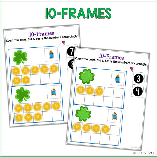 St Patrick's Day Math Activities for Preschoolers : Exciting 10+ Activities 12 St Patrick's Day math 10-frames activities