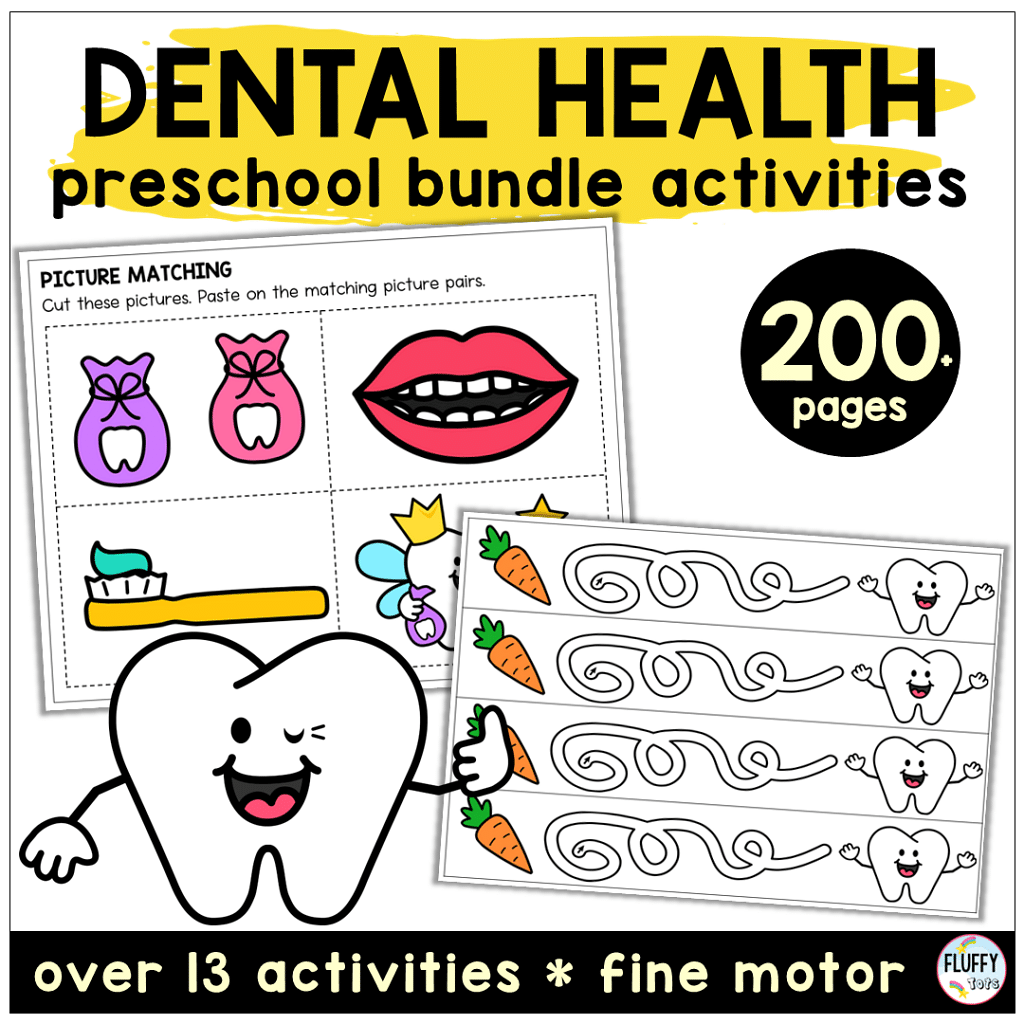 50 Pages of Fun Dental Printables for Toddler and Preschool 5 50 Pages of Fun Dental Printables for Toddler and Preschool 5