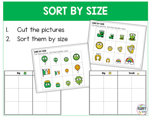 70+ Pages of Fun St Patrick's Day Fine Motor for Toddler and Preschool 4 St Patrick's Day fine motor sorting activities
