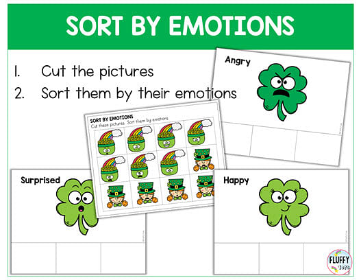 70+ Pages of Fun St Patrick's Day Fine Motor for Toddler and Preschool 5 St Patrick's Day fine motor emotion activities