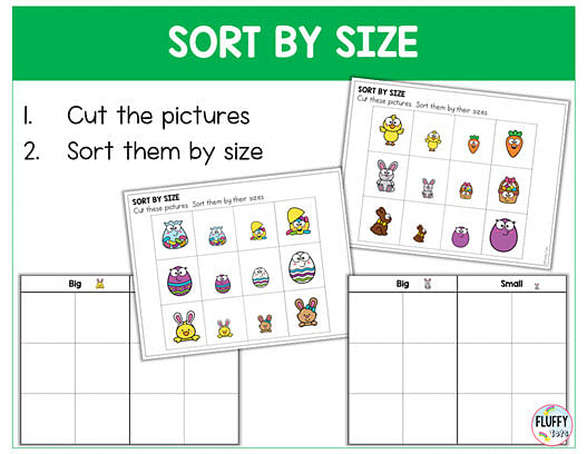 Easter sorting printable activities