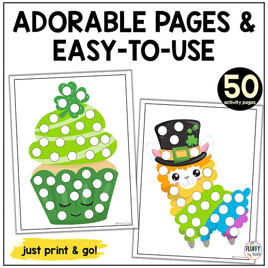 50 Pages of Cute St Patrick's Day Dot Activities to Add to Your Fine Motor Activities 3 St Patrick's Day Fine Motor Activities