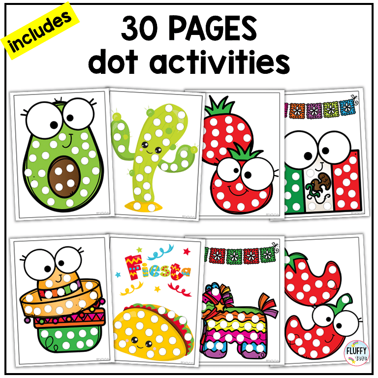 Exciting Cinco de Mayo Printables for Preschooler Kids 2 cinco de mayo dot printables activities
