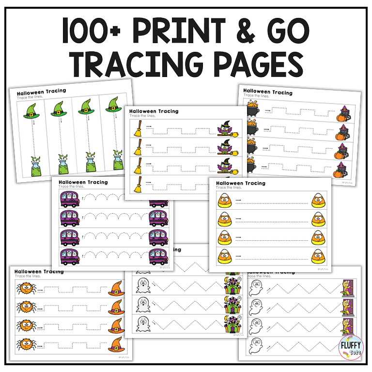 Fun 100+ Pages Non-Spooky Halloween Tracing Worksheets for Toddler and Preschooler 3 Fun 100+ Pages Non-Spooky Halloween Tracing Worksheets for Toddler and Preschooler 3