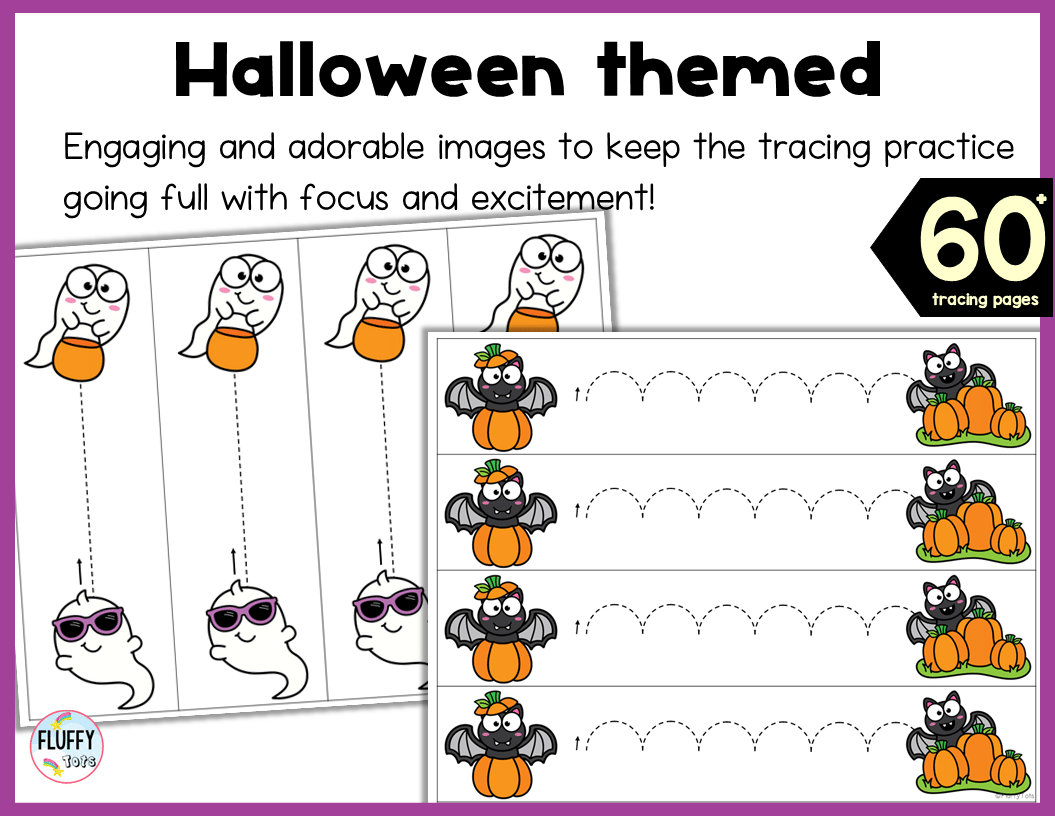 Fun 60+ Pages Non-Spooky Halloween Tracing Worksheets to Make Tracing Festive & Engaging 6 Fun 60+ Pages Non-Spooky Halloween Tracing Worksheets to Make Tracing Festive & Engaging 5