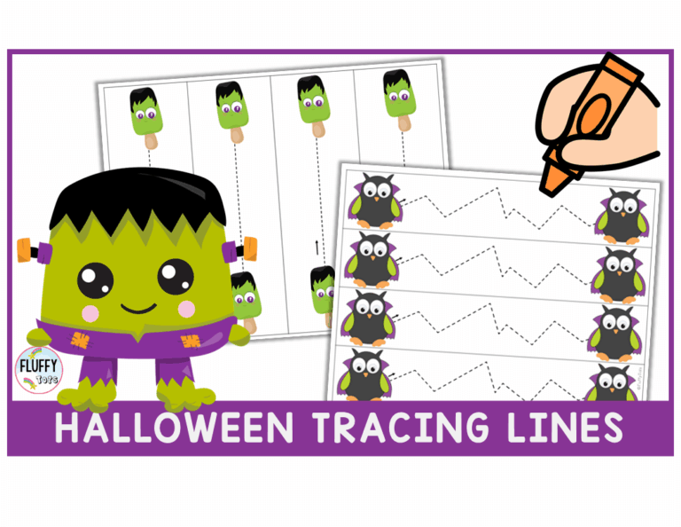 Fun 50+ Pages Non-Spooky Halloween Tracing Printable for Toddlers and Preschoolers