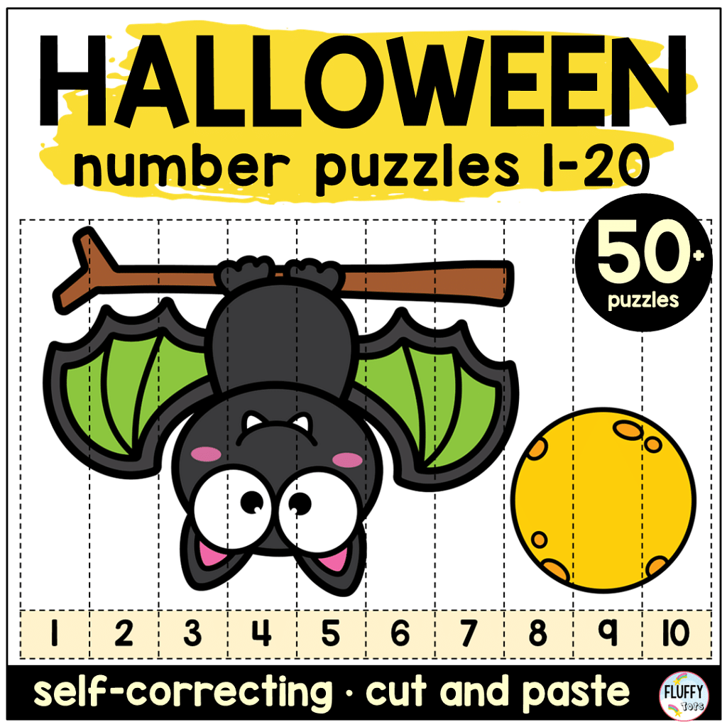 Halloween Number Puzzles 11-20 : Exciting Activity for Teen Number 1