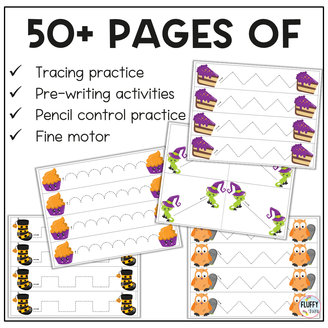 Fun 50+ Pages Non-Spooky Halloween Tracing Printable for Toddlers and Preschoolers 6 Fun 50+ Pages Non-Spooky Halloween Tracing Printable for Toddlers and Preschoolers 5