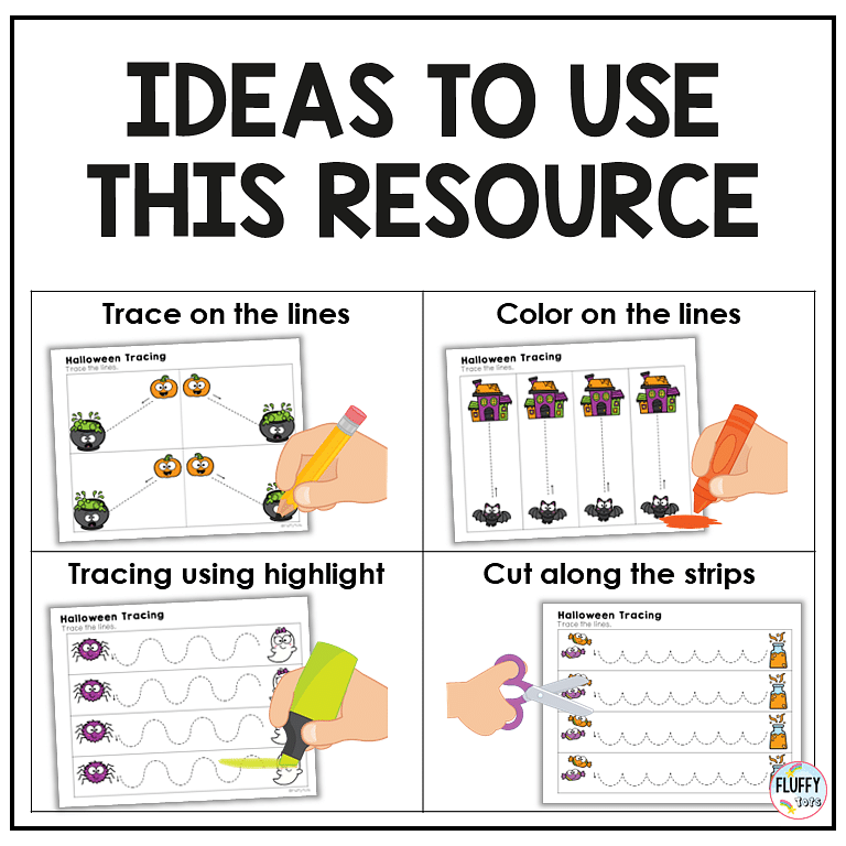 Fun 100+ Pages Non-Spooky Halloween Tracing Worksheets for Toddler and Preschooler 7 Fun 100+ Pages Non-Spooky Halloween Tracing Worksheets for Toddler and Preschooler 7