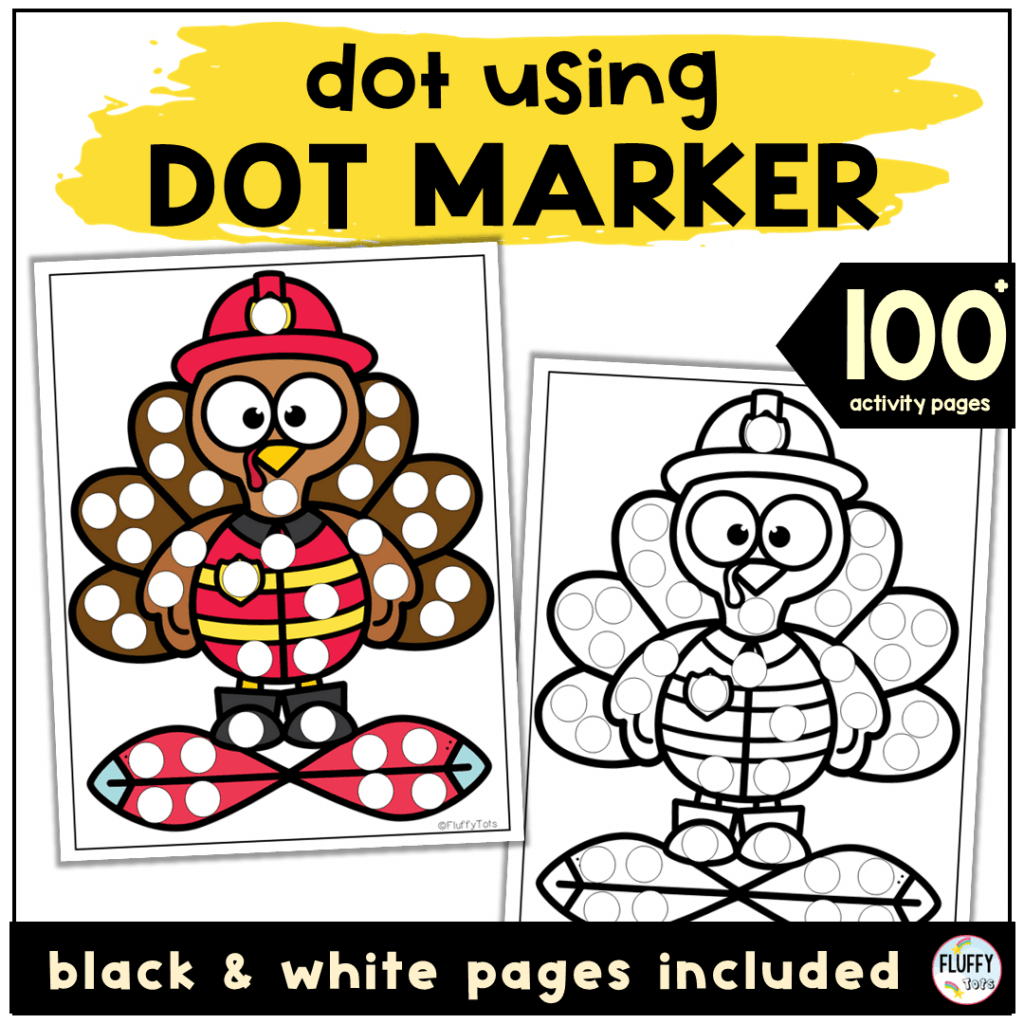 100+ Page of Adorable Thanksgiving Dot Marker Printable Page 15