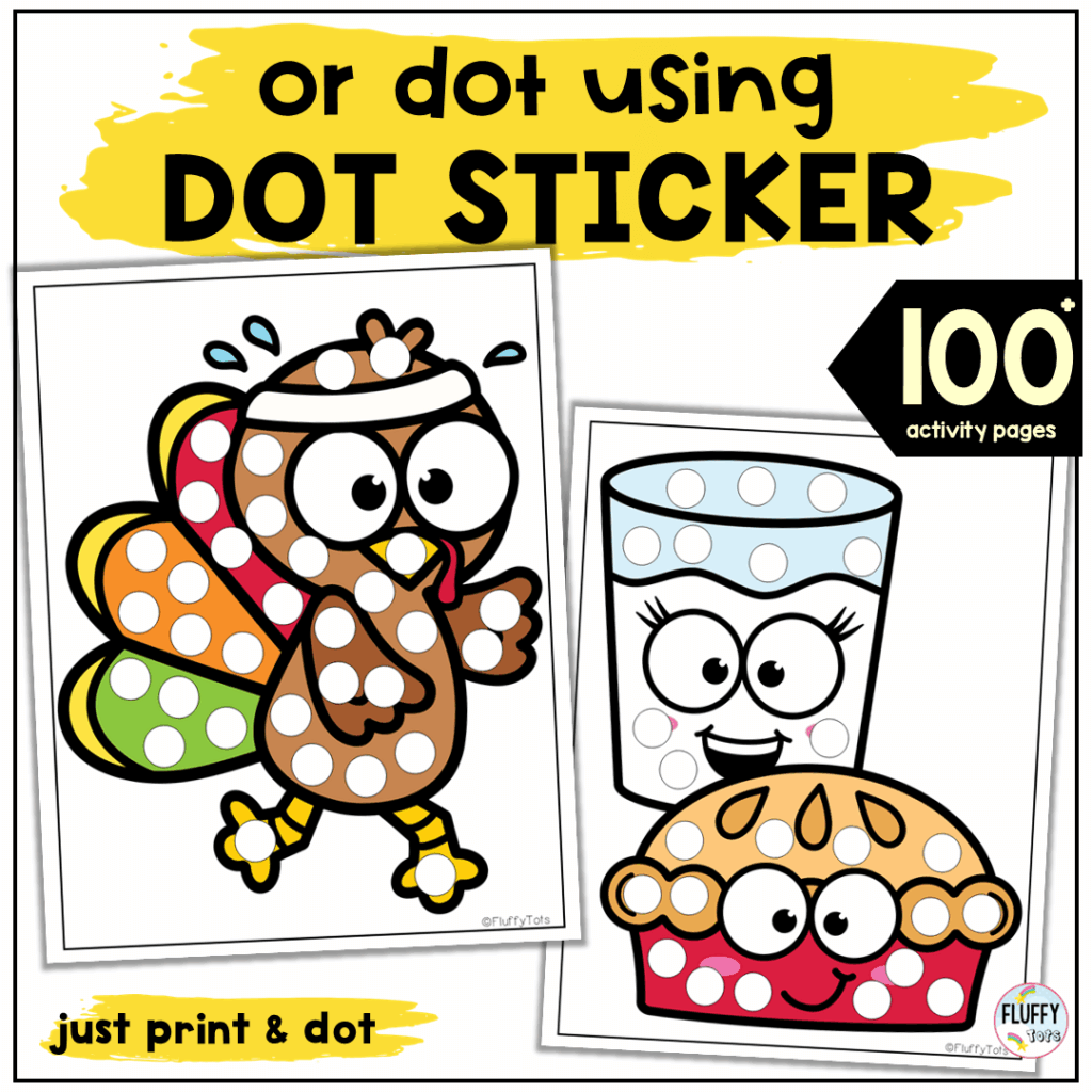 100+ Page of Adorable Thanksgiving Dot Marker Printable Page 16