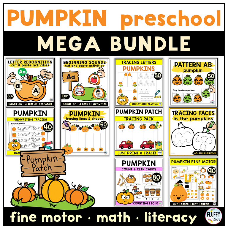 9 FREE Pumpkin Printables and Pumpkin Lesson Plan for Preschool and Toddlers! 11