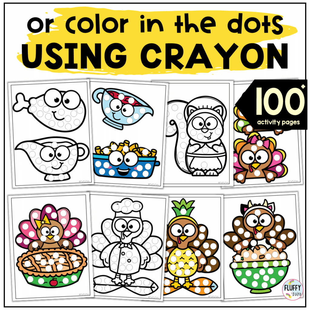 100+ Page of Adorable Thanksgiving Dot Marker Printable Page 17