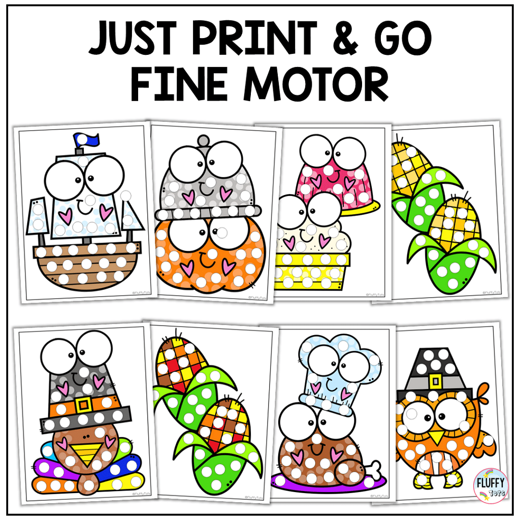 50 Pages of Adorable Thanksgiving Dot Marker Printable Page 4 50 Pages of Adorable Thanksgiving Dot Marker Printable Page 4