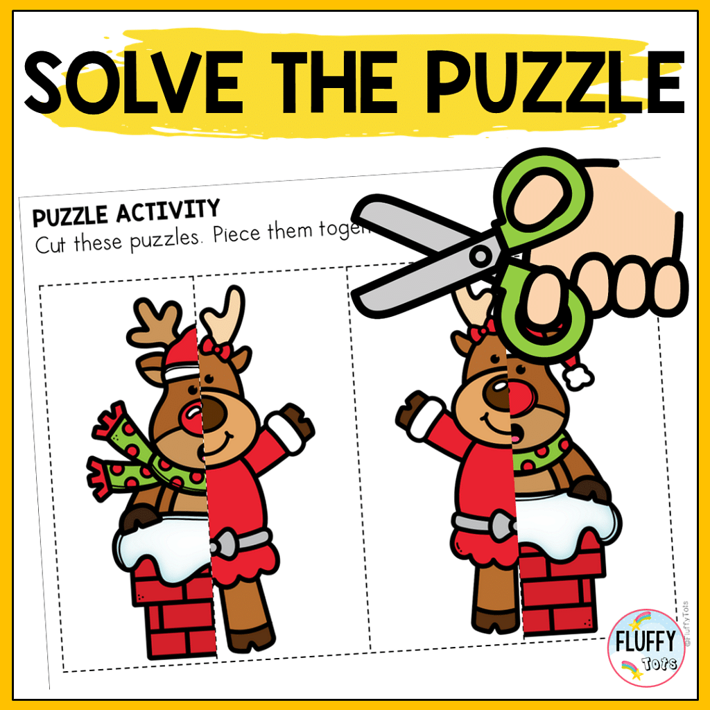 Fun Christmas Kids Activities Puzzle Printables 1 Christmas kids activities fine motor