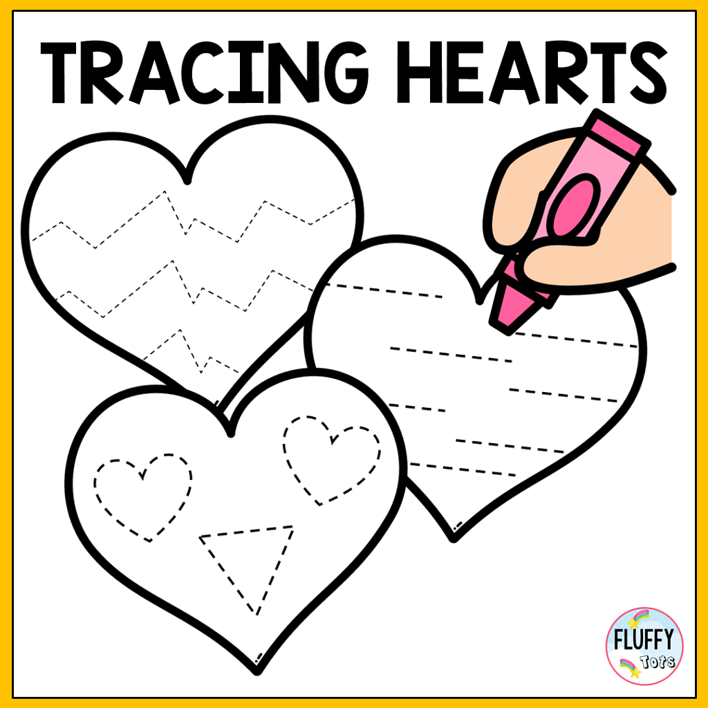 6 Free Valentine's Day Preschool Printable Activities 4 Valentine's Day Preschool Printable tracing hearts