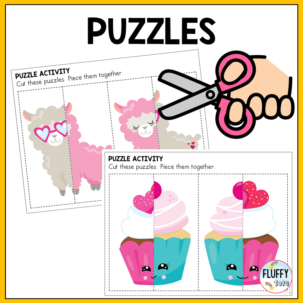 6 Free Valentine's Day Preschool Printable Activities 5 Puzzle Valentine's Day Preschool Printable