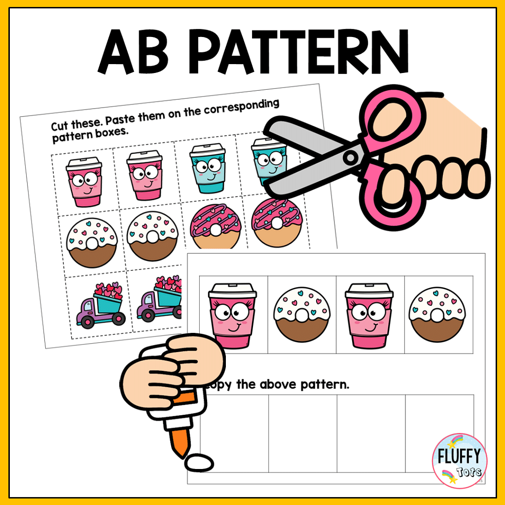 6 Free Valentine's Day Preschool Printable Activities 2 Valentine's Day Preschool Printable pattern activities