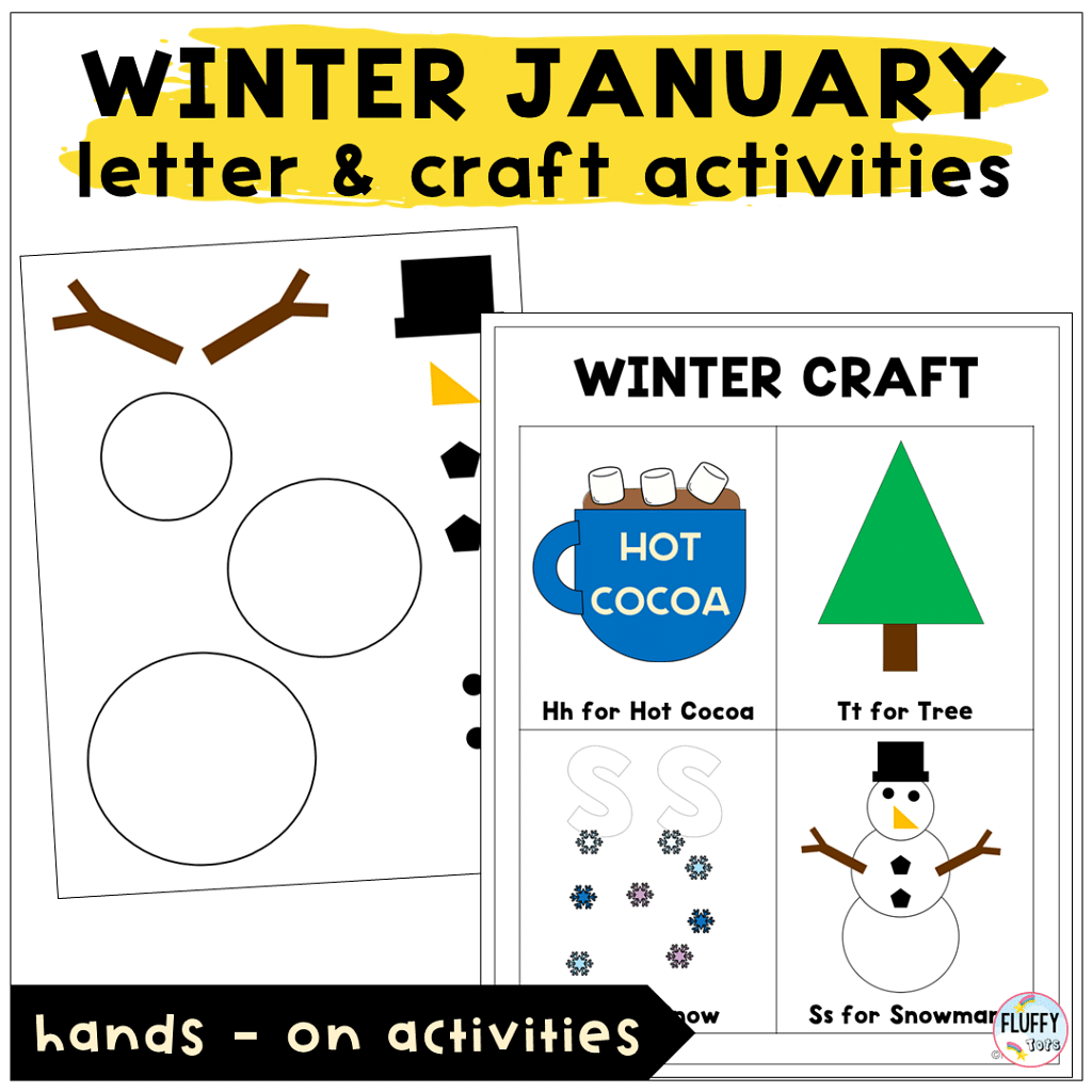 Easy Winter Lesson Plan Ideas for Toddler and Preschoolers with 3 Main Activities 2 january winter craft