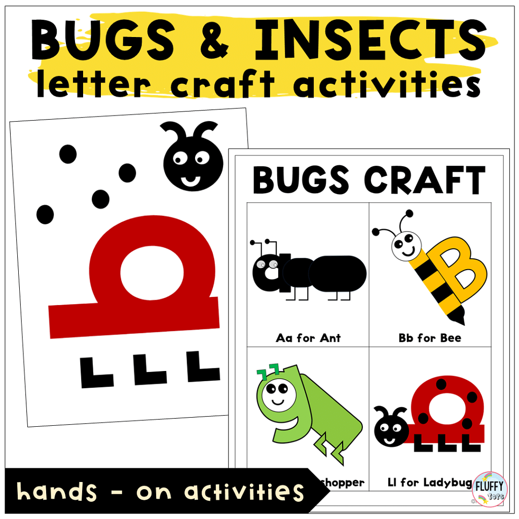 Discover Simple Bugs Lesson Plan for Toddler and Preschool with 3 Main Activities 2 Letter craft activities for Bugs lesson plan for toddler and preschool