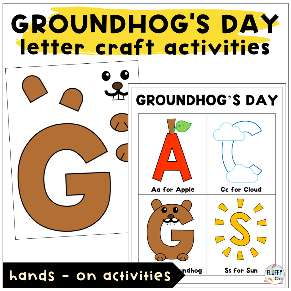Easy Groundhog's Day Lesson Plan for Toddler and Preschool for 4 Days 2 Letter craft for Groundhog's Day Lesson Plan for Toddler and Preschool