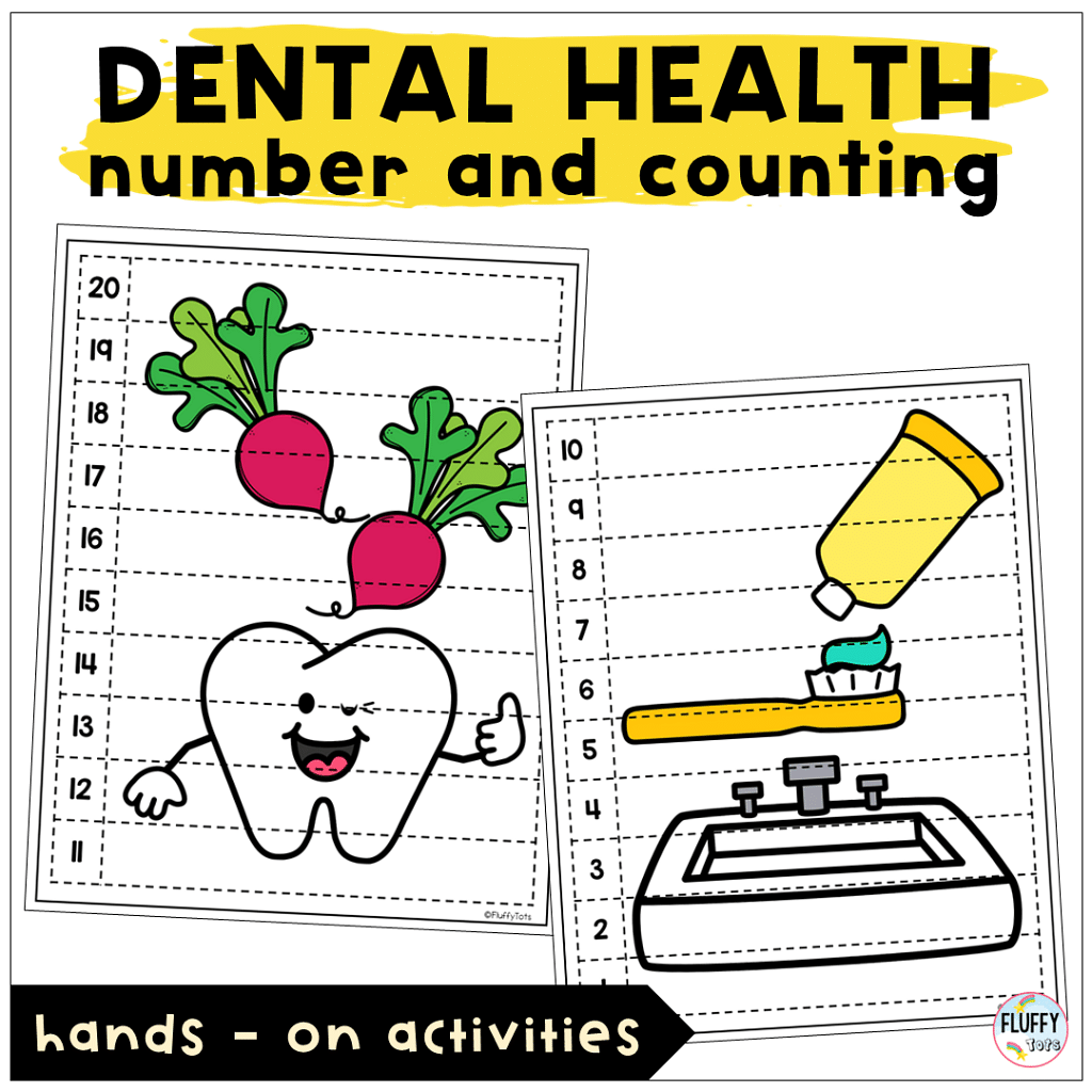 Fun Dental Health Lesson Plan for Toddler and Preschool with 3 Main Activities 4 Math February Dental Health lesson plan for toddler and preschool