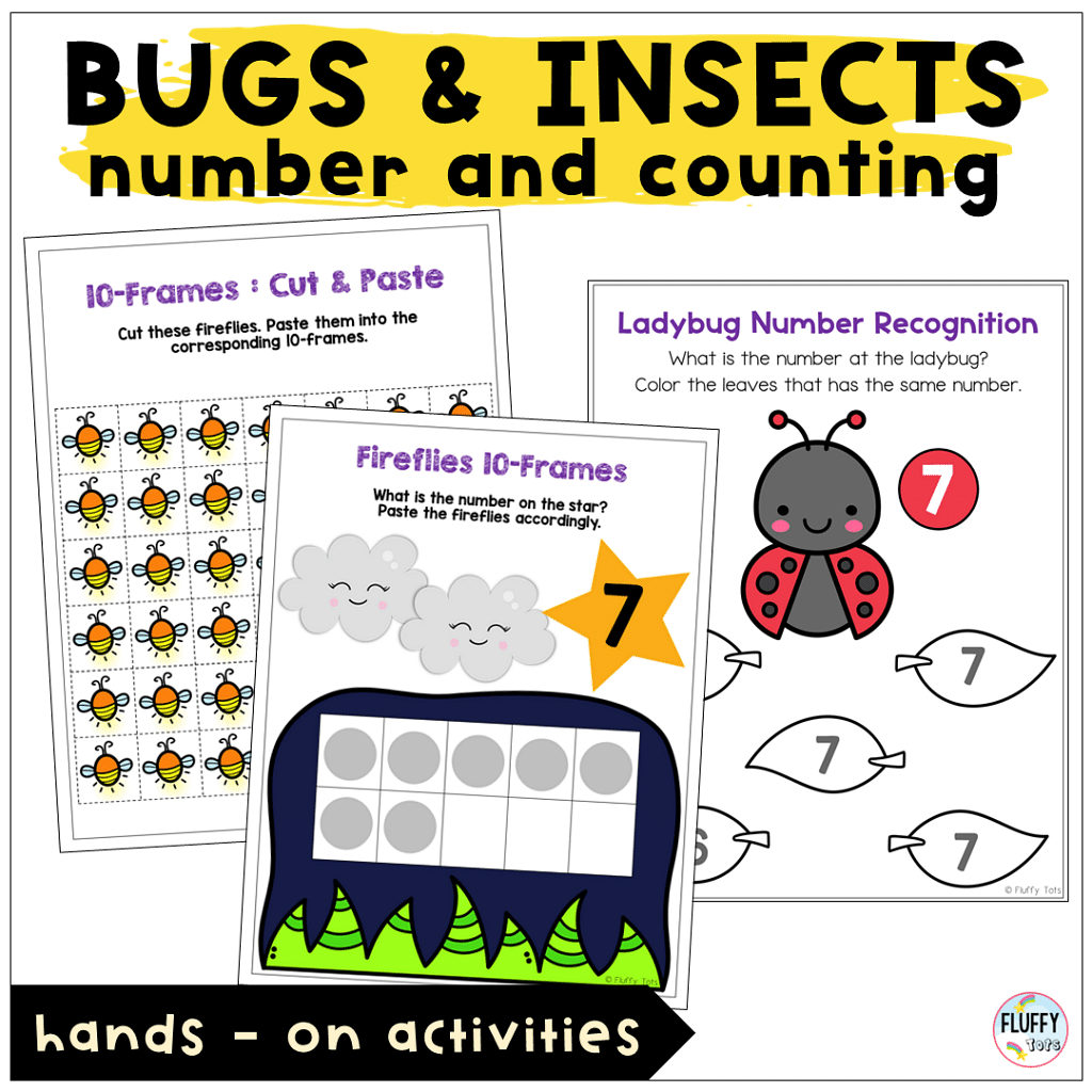 Discover Simple Bugs Lesson Plan for Toddler and Preschool with 3 Main Activities 5 Math activities for Bugs lesson plan for toddler and preschool