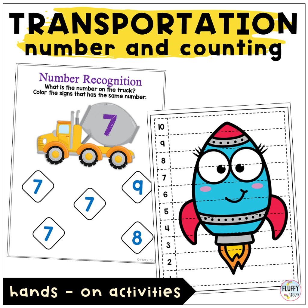 Exciting Transportation Lesson Plan Ideas for Toddler and Preschool for 4 Days 4 math preschool for transportation lesson plan