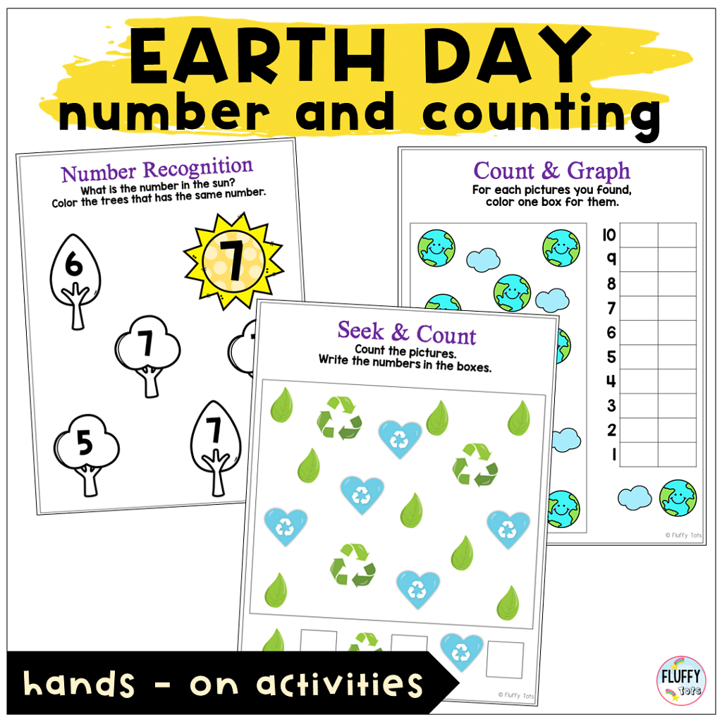 Adorable Earth Day Lesson Plans for Preschool and Toddler for 4 Exciting Days 4 Earth Day lesson plans for preschool counting to 10