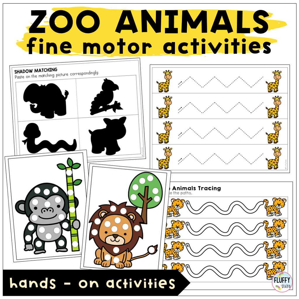 Engaging Zoo Animals Lesson Plans for Toddler and Preschool for 4 Exciting Days 3 zoo animals lesson plans fine motor activities