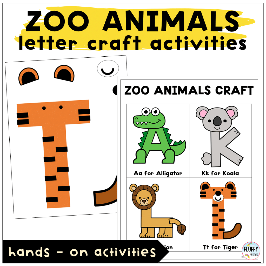 Engaging Zoo Animals Lesson Plans for Toddler and Preschool for 4 Exciting Days 2 zoo animals letter craft activities