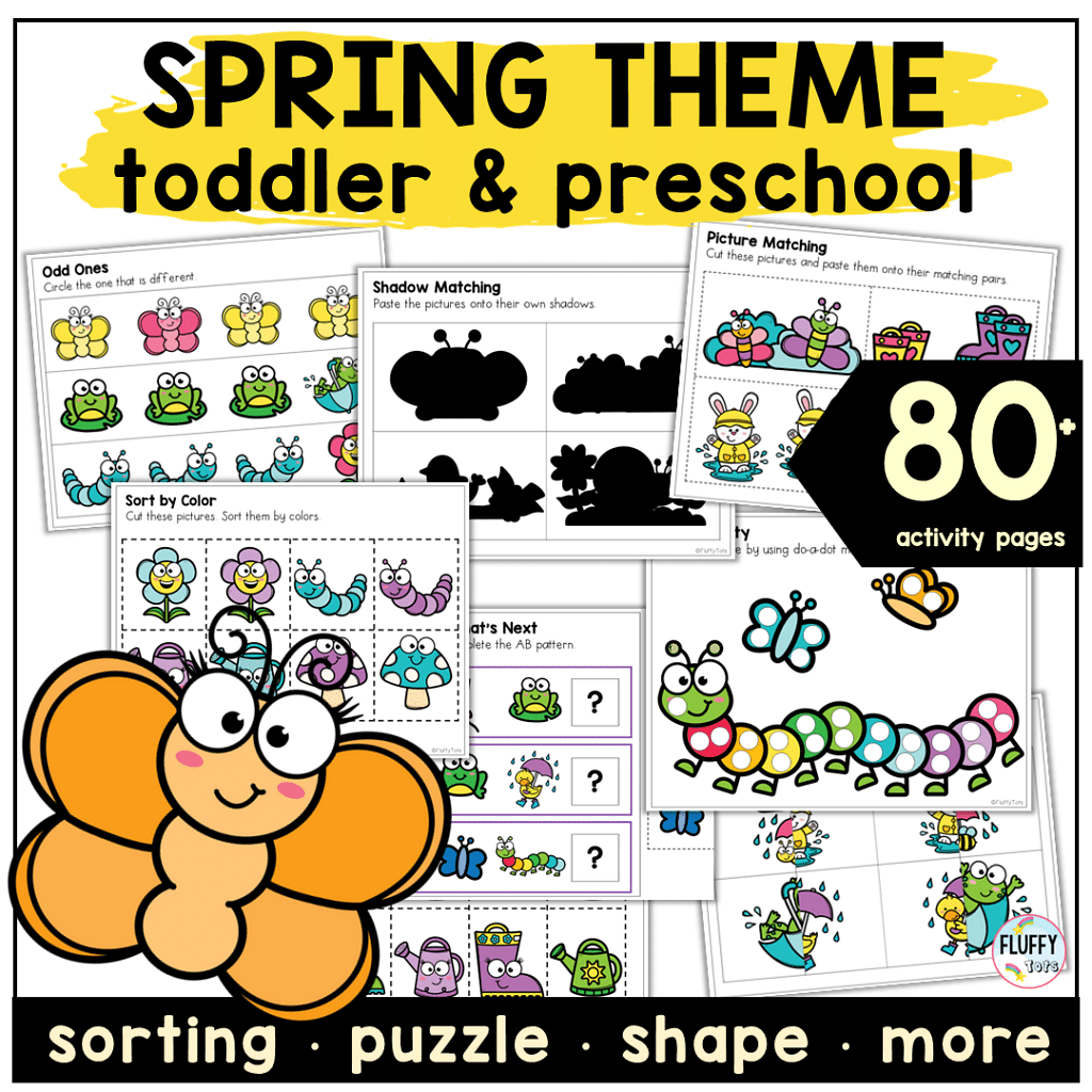 Fun Spring Shape Sorting Printable 2