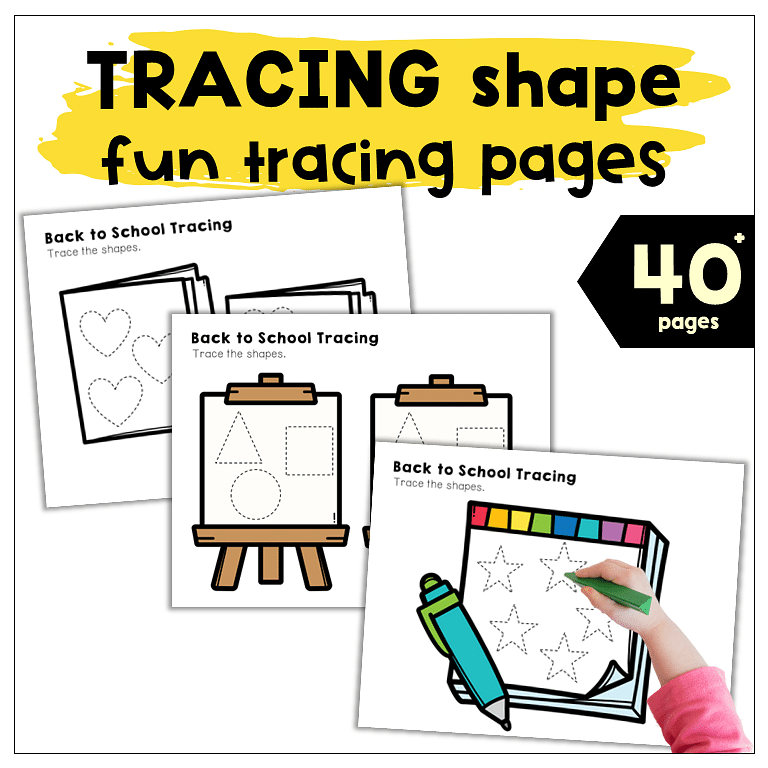 40+ Pages Fun Line Tracing Practice for Back to School Activities 4 Line Tracing Practice shape