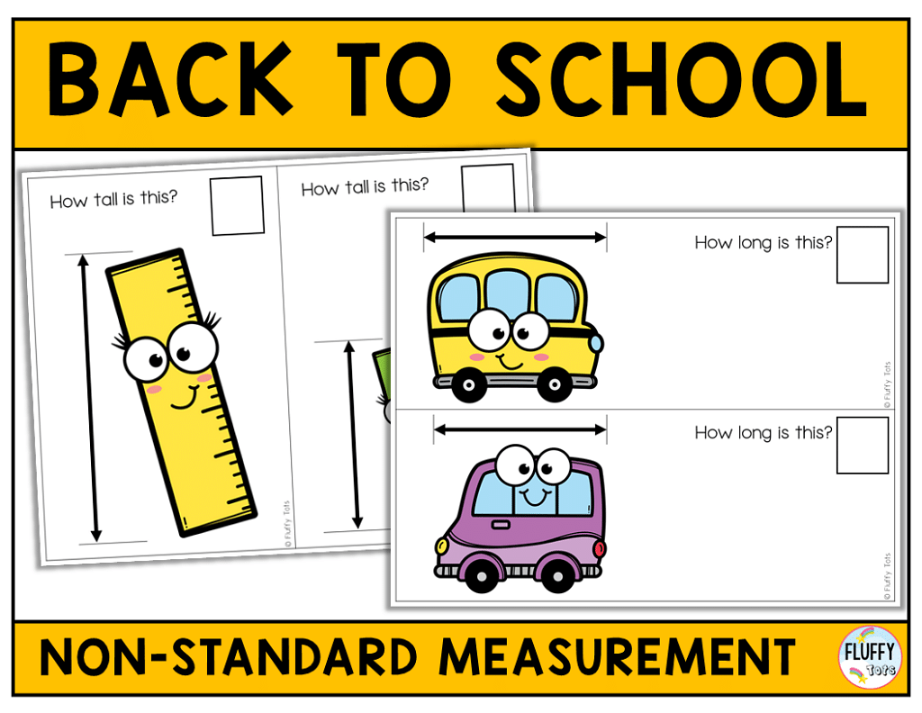60+ Adorable Measurement Non-Standard Units Cards for Back to School 1 Measurement Non-Standard Units Worksheets