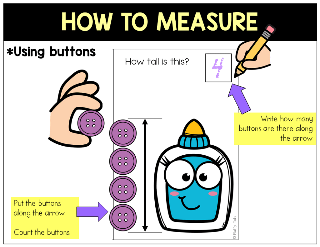60+ Adorable Measurement Non-Standard Units Cards for Back to School 3 Measurement Non-Standard Units Preschool