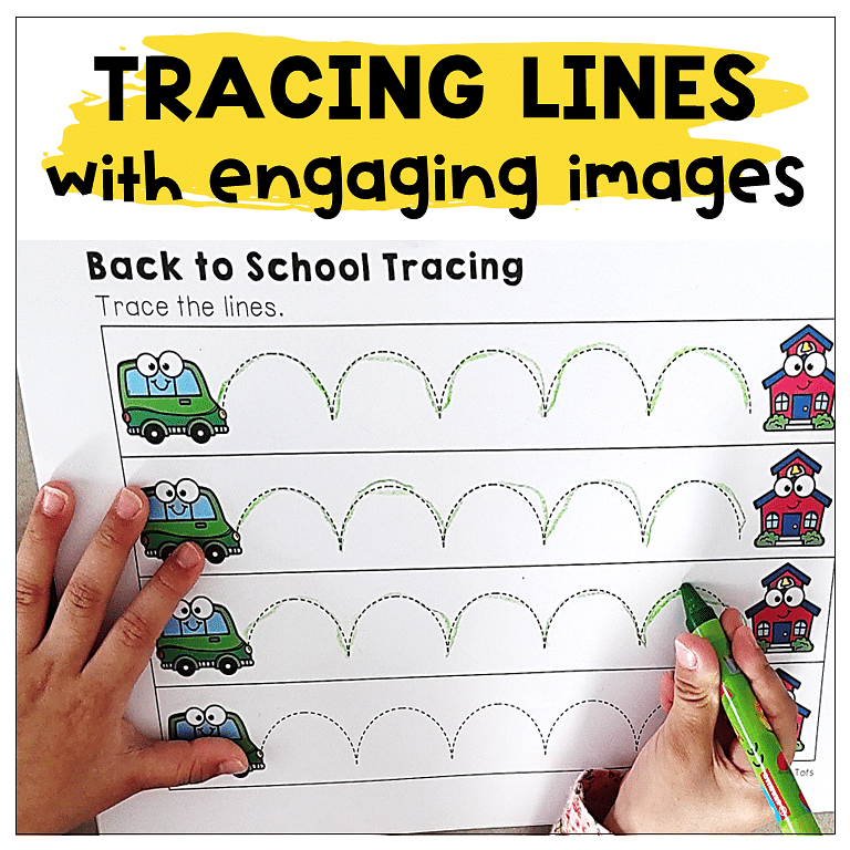40+ Pages Fun Line Tracing Practice for Back to School Activities 3 tracing lines printables pages