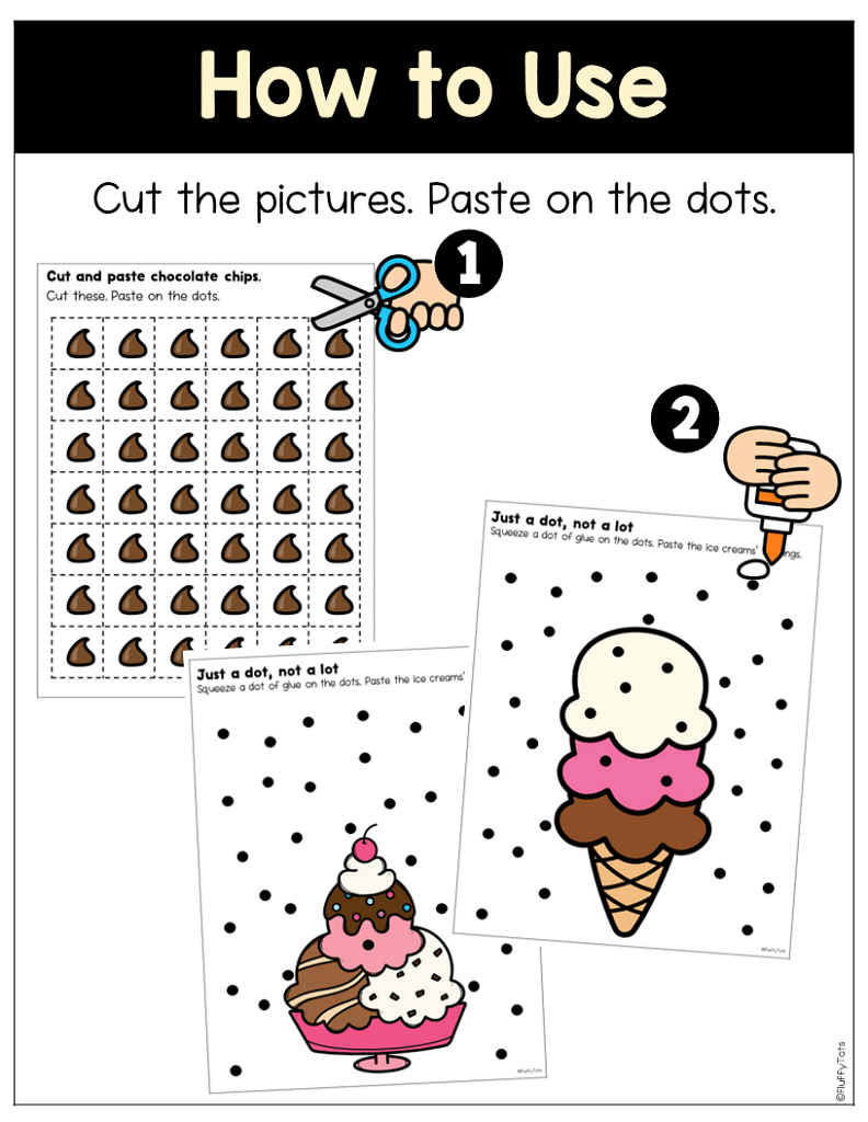 40+ Pages Fun Ice Cream-Theme Glue Practice Worksheet for Preschool 6 Glue Practice Worksheet for preschool and toddler activities