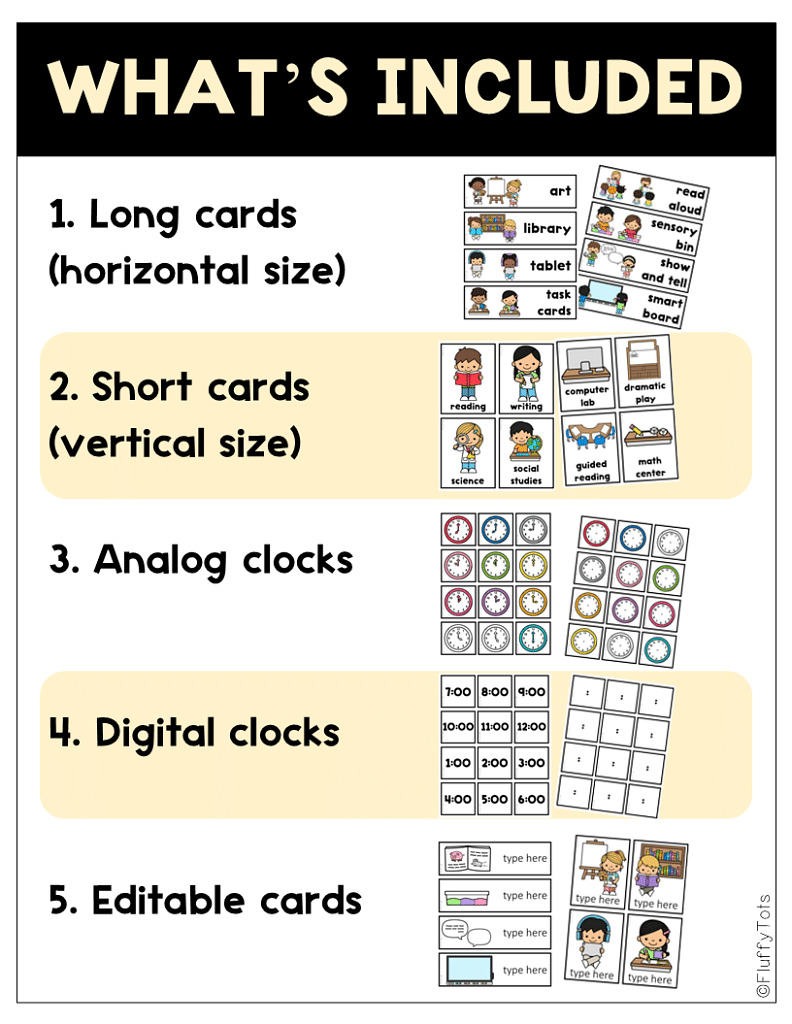 Fun 40+ Classroom Schedule Cards with Pictures for Kids 2 Classroom Schedule Cards with Pictures for kids