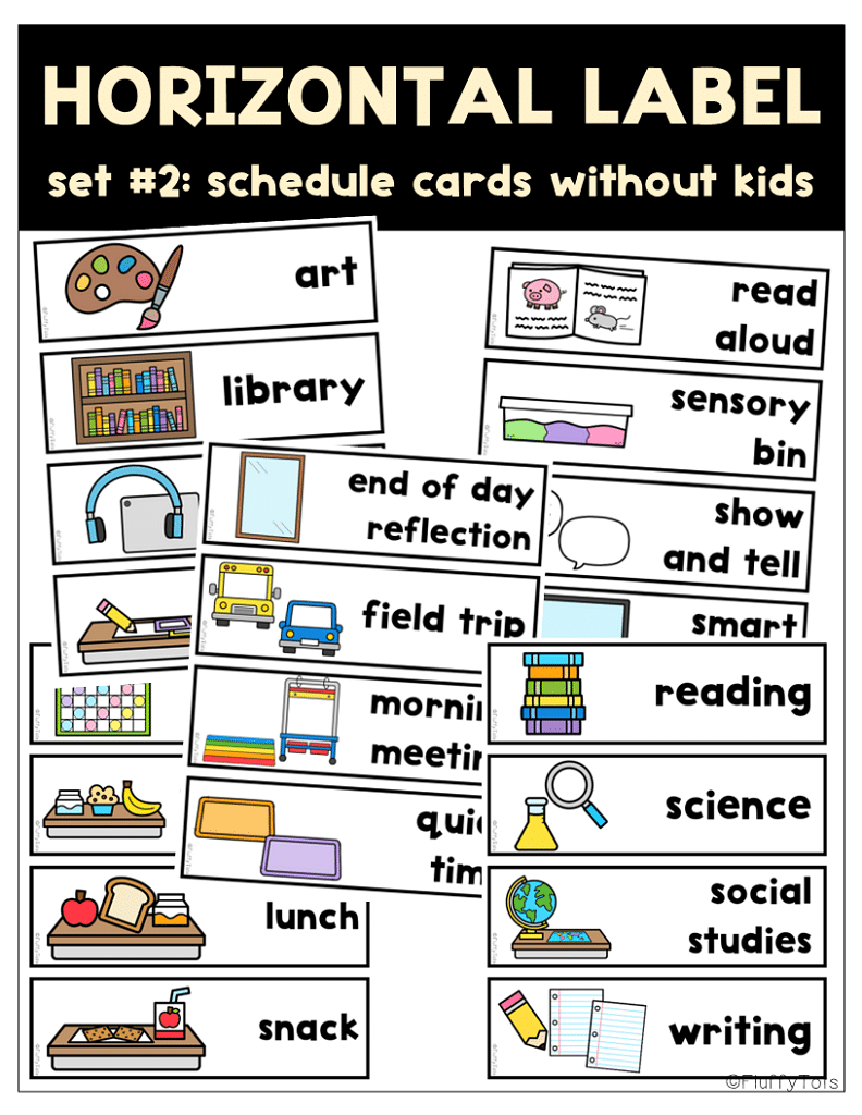 Fun 40+ Classroom Schedule Cards with Pictures for Kids 4 School Schedule Cards with Pictures