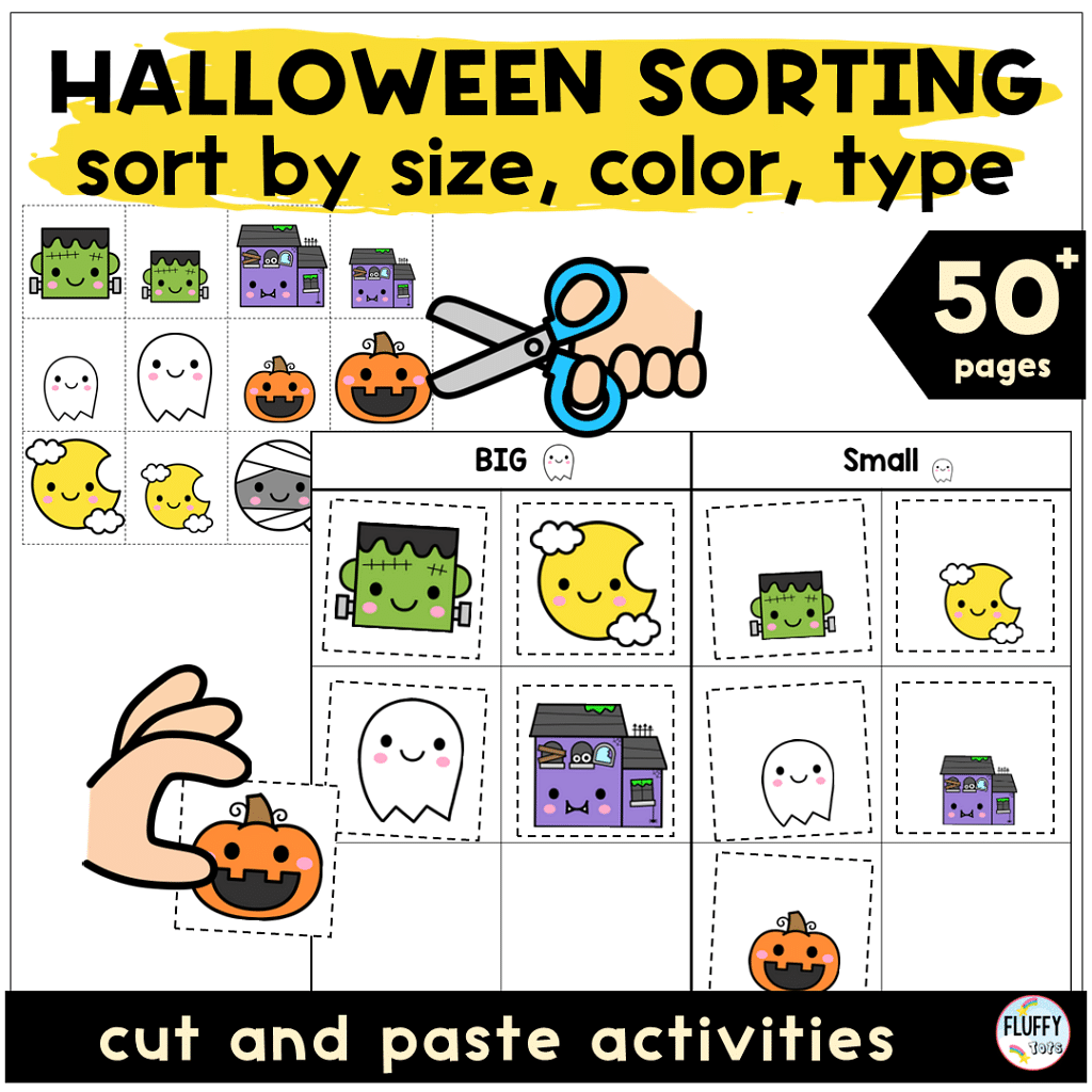 50+ Pages of Adorable Halloween Sorting Activities for Preschool 1 Halloween sorting activities fine motor preschool printables
