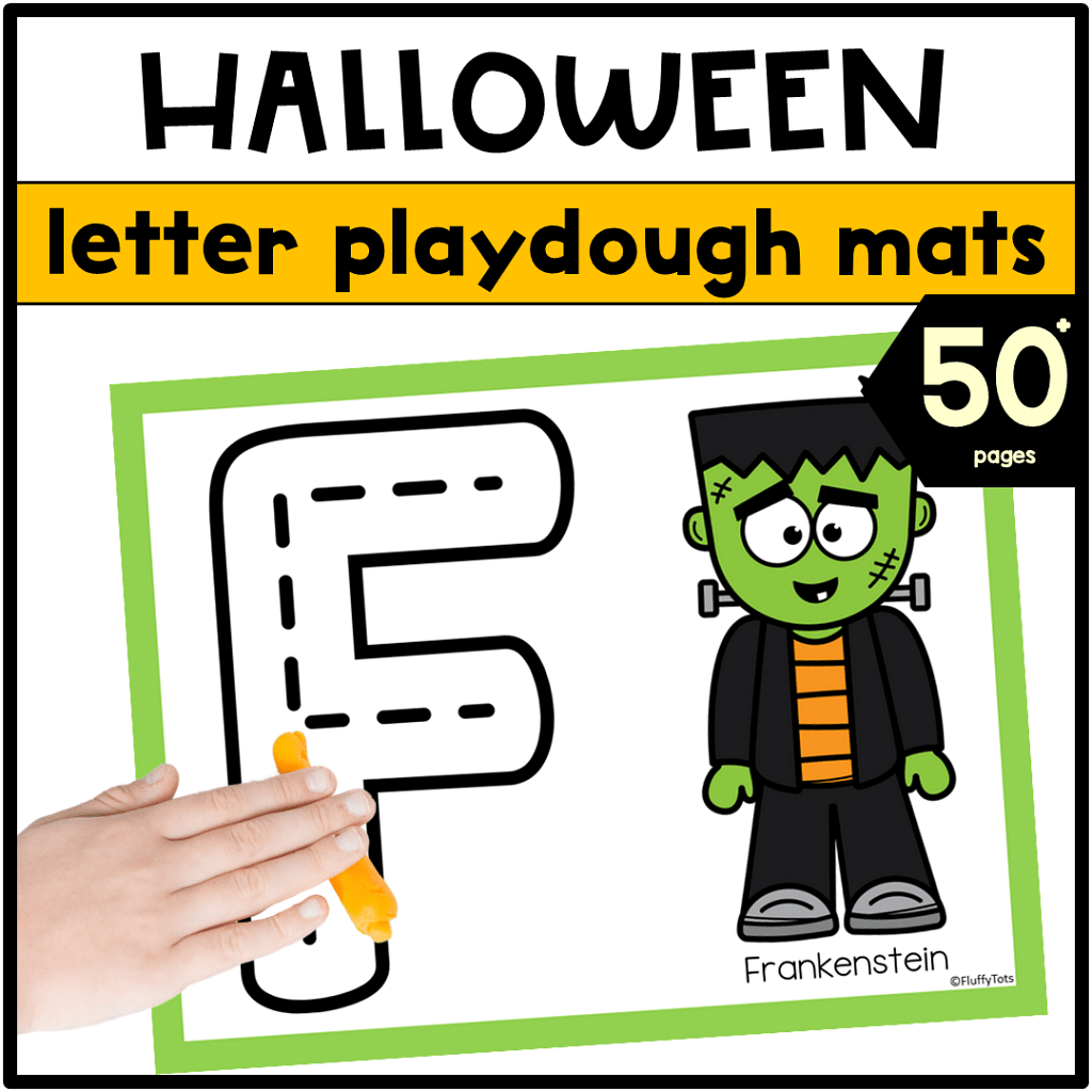 50+ Pages of Fun Halloween Letter Playdough Mats for Toddler and Preschool Kids 1 50+ Pages of Fun Halloween Letter Playdough Mats for Toddler and Preschool Kids 1
