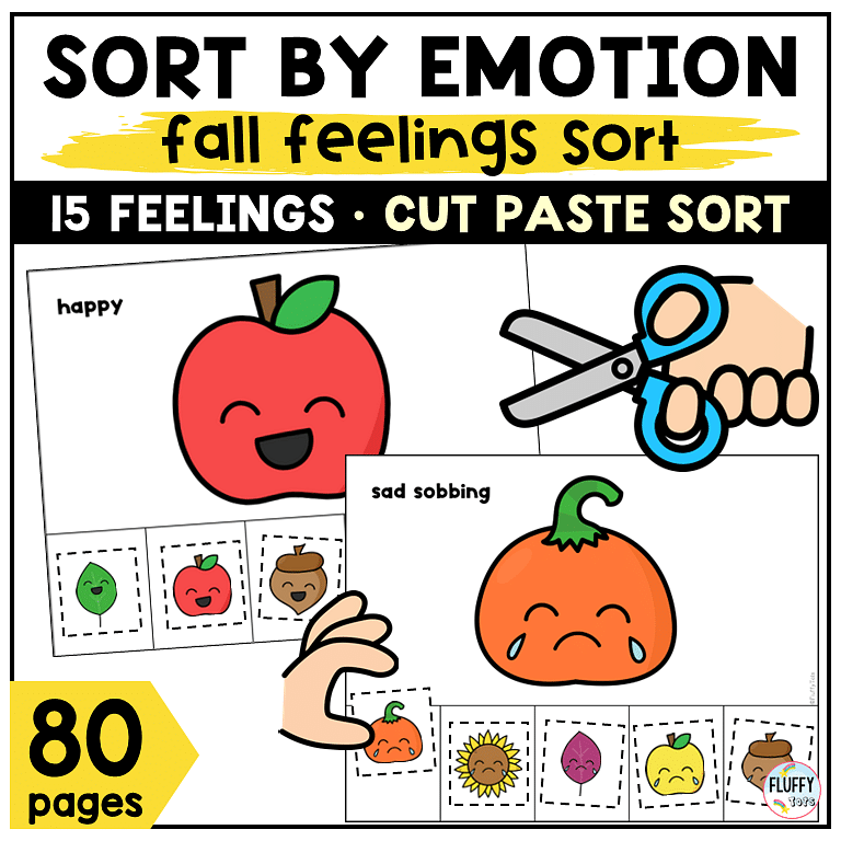 Apple Emotion Sorting Mat : FREE 7 Emotions 1