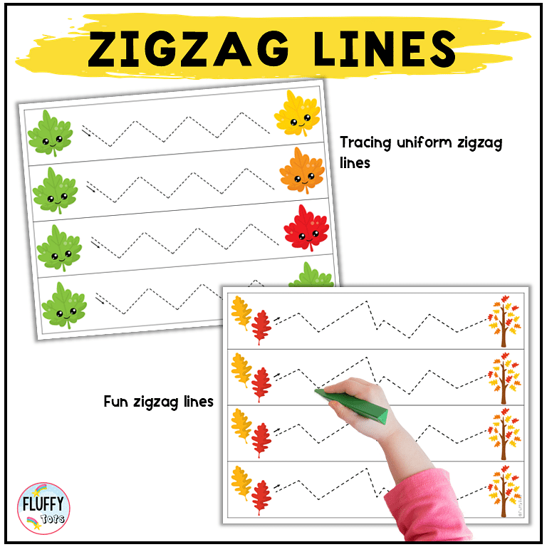 50 Pages Fun Fall Leaves Tracing for Toddler and Preschool Kids 8 Fall leaves tracing worksheet