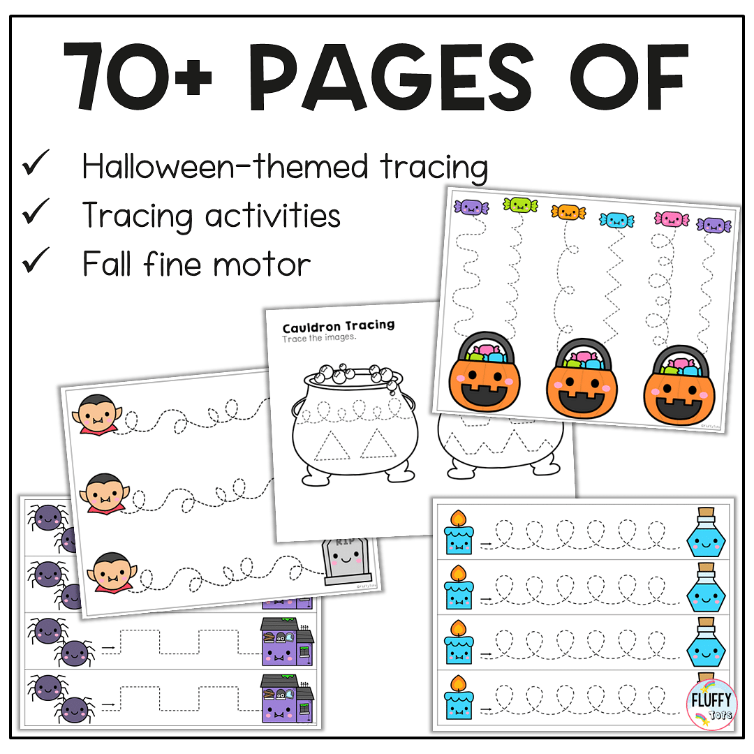 Fun 70+ Pages Non-Spooky Halloween Tracing Printable for Toddlers and Preschoolers 9 Fun 70+ Pages Non-Spooky Halloween Tracing Printable for Toddlers and Preschoolers 9