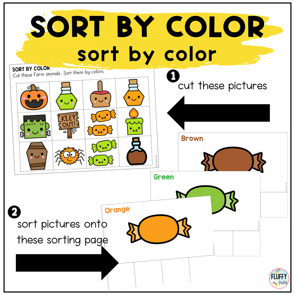 50+ Pages of Adorable Halloween Sorting Activities for Preschool 4 Halloween sorting activities fine motor preschool printables