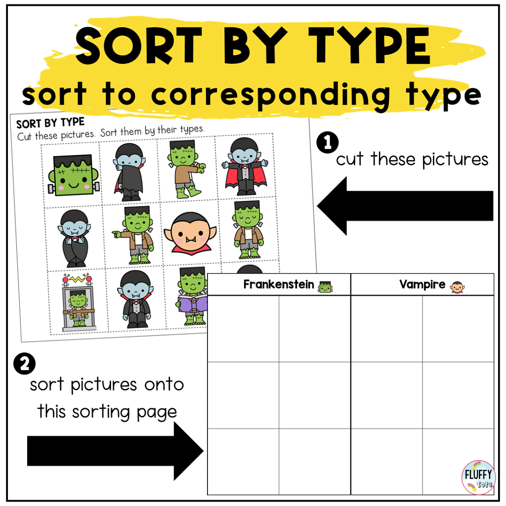 50+ Pages of Adorable Halloween Sorting Activities for Preschool 5 Halloween sorting activities fine motor preschool printables