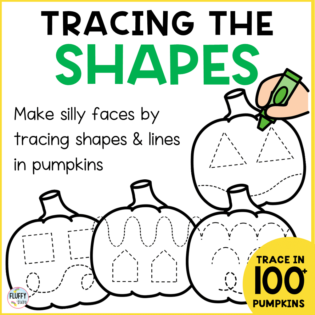 Pumpkin Tracing Printables: FREE 6 Fun Tracing Pumpkins 5 pumpkin tracing shape printables